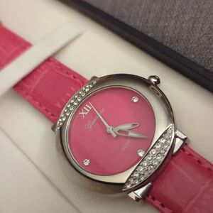 Geneva Women's Pink Raspberry Watch